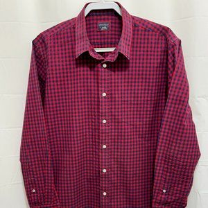 UNTUCKit Men’s Shirt, Sz X-Large, Red/Blue Check,